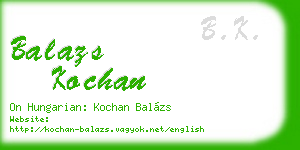balazs kochan business card